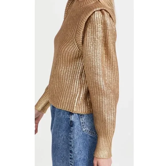Ulla Johnson Victoire Pullover Gold Sweater Cashmere Blend